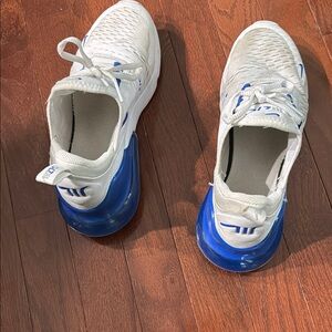 Nike White and Blue Gradient Sneakers